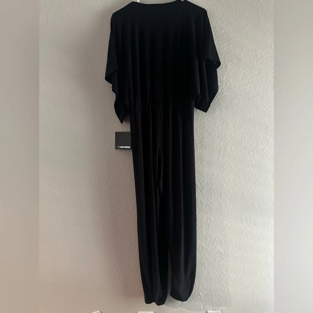 Norma Kamali Deep V Midnight  Jumpsuit - Picture 8 of 9